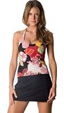 Geisha Tie Halter D/DD Cup Tankini Top by Aerin Rose - Plus Size Swimsuit Plus Size Swimsuit