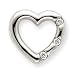 14k White Gold Diamond heart pendant