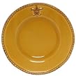 Majolica Fleur De Lis Ceramic Pottery Salad Plate Caramel 8.5"D Set / 2