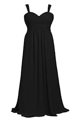 Plus Size A-line Backless  Sleeveless Spaghetti Strap Chiffon Evening Dress/Bridesmaid Dress/Prom Dress/Party Dress  with a Brush/Sweep Train  With Ruffles