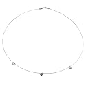 0.1 Ct Diamond 14 Kt White Gold 16 Inch Flowers Choker Necklace