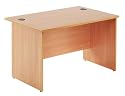 Desk Side Return Extension for Office or Home in Beech 1000mm Wide