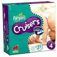 Pampers Cruisers Diapers With Dry Max Size 4 22-37 Lbs 27-Count