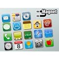 Originelle XL-Magnete im App-Design, 18 verschiedene Motive im Set