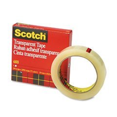 Scotch Transparent 600 Office Tape, refill roll, 3/4 x 2592 MMM60034X72
