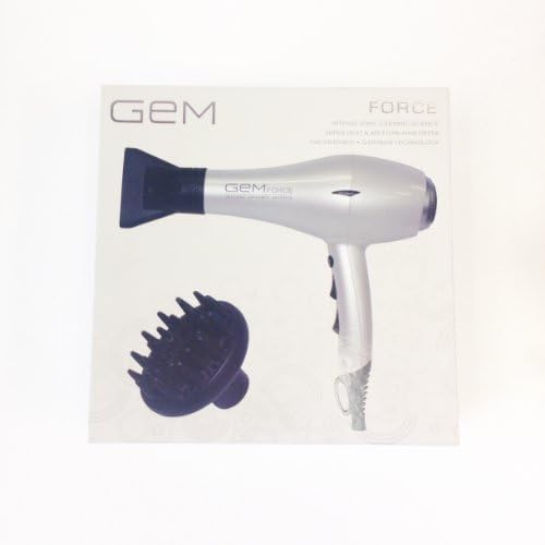 Gem Force Intense Ionic Ceramic Science Super Heat and Air Flow Hair Dryer Grey