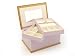 Large Pink Leather Wooden Jewellery Box