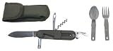 Outdoor Campingmesser mit Lampe und Besteck