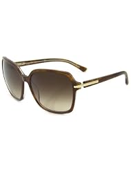 Prada PR 18NS BF46S1 Amber Brown With Brown Gradient Plastic Sunglasses by Prada