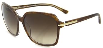 Click here to buy Prada PR 18NS BF46S1 Amber Brown With Brown Gradient Plastic Sunglasses by Prada.