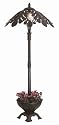 Bel Air Lighting 4990 BK  Three-Light Black Outdoor Palm Tree Floor Lamp