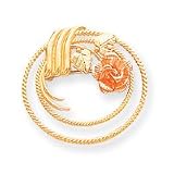 10k Black Hills Gold Rope with Rose Pin