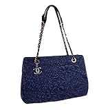 ★☆5日間限定SALEプライス（-5/29まで）☆★CHANEL ： シャネル 　2012年春夏新作　カメリア柄デニムショルダーバッグ　デニムブルー 並行輸入 CHANEL バッグ 限定