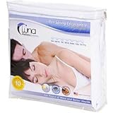 Luna Premium Waterproof Zippered Bed Bug Proof Box Spring Encasement 9 Height - Queen Size - Made In The USA