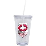Minnesota Twins Double Wall Tumbler with Straw