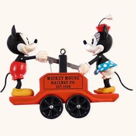 Hallmark 2008 Limited Quantity - Riding the Rails - Mickey and Minnie - Disney Special Edition - QXE9004