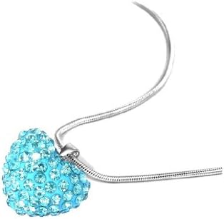 Shamballa Skye Blue Diamante Heart Shaped Necklace