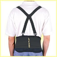 Safe-T-Lift Back Support Contoured. Large Black