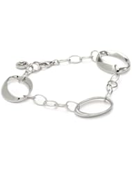 ELLE Jewelry "Sleek" Sterling Silver Three Twist Bracelet 8"