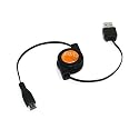 Amazon Kindle DX / 2 Micro-USB JAVOSync - Retractable Sync and Charge Cable (Black)