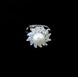 White Freshwater Pearl & CZ Ring