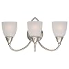 Sea Gull Lighting 40075-962 Pemberton Three-Light Vanity, Brushed Nickel Finish with Satin Etched Glass