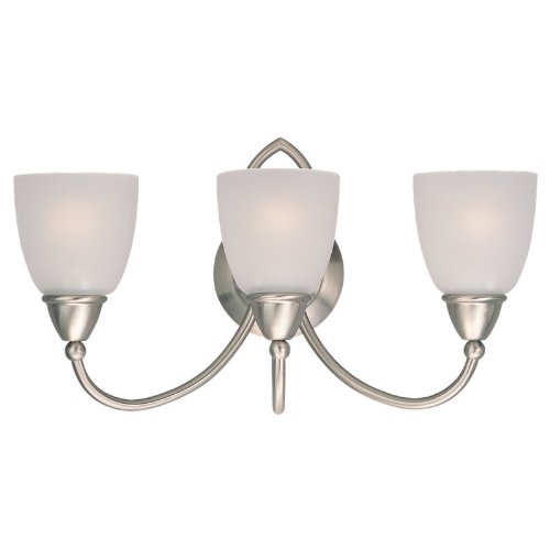 Best Price Sea Gull Lighting 40075-962 Pemberton Three-Light Vanity, Brushed Nickel Finish with Satin Etched Glass