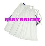White Embroidered Satin Baby Bibs