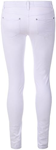 Blue Inc Woman Ladies White Ripped Leg Skinny Jeans Denims Trousers White 14