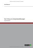 Das Timing von Analystenschätzungen (German Edition)