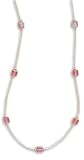 Crystal Liquid Silver Sterling Silver Necklace, 13 + 2 in Ext long, Child-size
