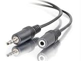 Cables To Go 40405 3.5 mm Male/Female Stereo Audio Extension Cable, Black (1.5 Feet)