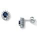 Blue Sapphire 10k White Gold Earrings