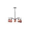 Kenroy Home 44305BS-CONF Medici Chandelier with Confetti Blown Glass, Brushed Steel