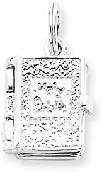 Sterling Silver Holy Bible Charm