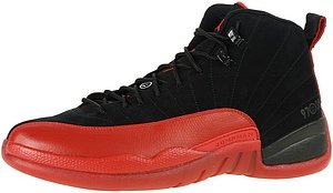 MENS NIKE AIR JORDAN 12 RETRO (130690 065) (9 M, Black / Varsity Red)