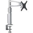 Silver Single-Arm Desktop Monitor Mount For Up To 26"