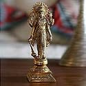Brass statuettes, 'Vishnu and Lakshmi'