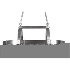 Checkolite P1002-71 Country Kitchen Transitional 2-Light Pot Rack