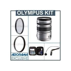 Olympus Micro Zuiko Digital ED 12-50mm f/3.5-6.3 EZ Zoom Lens for Micro Four Thirds System - Silver - Bundle - with - Pro Optic Pro Digital 52mm Multi Coated UVFilter. Pro Optic Pro 52mm Circular Polarizer (CPL) Digital Filter. Lens Cap Leash, Professional Lens Cleaning Kit