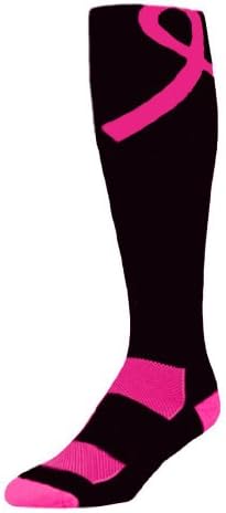 TCK Pink Ribbon Awareness Over the Calf Socks
