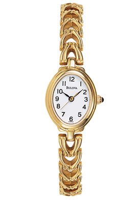 Womens Goldtone White Dial