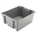 UPC 086876001334 product image for Rubbermaid Commercial FG173100GRAY HDPE Stack and Nest Palletote Box, 23.5-inch, | upcitemdb.com