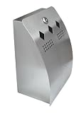 Cigarette Cigar Disposal Bin Wall Mounted Curved High Grade stainless steel