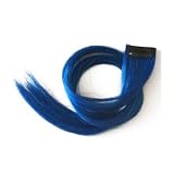 22" Clip-in Straight Hair Extension (Dark Blue)