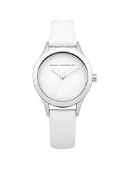 French Connection FC1206W Ladies All White Leather Strap Watch