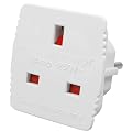 mumbi Reisestecker Adapter UK-Deutschland WEISS UK Adapter - STECKDOSENADAPTER von UK ENGLAND auf deutsche Steckdose 220V