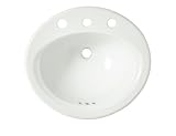 TOTO Lt401.8#01 8 Centerset 20X17.5 Self Rimming Lavatory, Cotton White