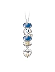 NFL Indianapolis Colts Charm Necklace: Go Colts! #1 Fan by The Bradford Exchange