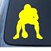 FOOTBALL 3 - Car, Truck, Notebook, Vinyl Decal Sticker #1265 | Vinyl Color: Yellow